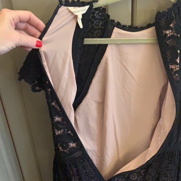REBECCA TAYLOR- NWOT Black lace cocktail dress. - Picture 8 of 13